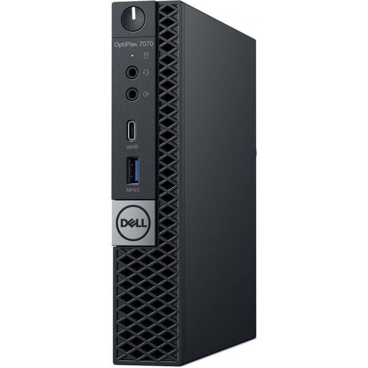 Персональный компьютер Dell Optiplex 7070 Micro i7-9700 (3.0 MHz, 12M, 8C), 16GB (1x16GB) 2666MHz DDR4 Non ECC, 512GB M.2 PCIe NVMe class 40 SSD, UHD 630, Intel Wireless-AC 9560 2x2 802.11ac Wi-Fi с MU-MIMO + Bluetooth 5, HDMI 2.0b, mse/keyb, No vPro 7070-5536