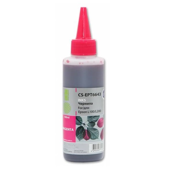 Чернила Cactus  для Epson L100, пурпурные, 100ml C13T66434A C13T66434A