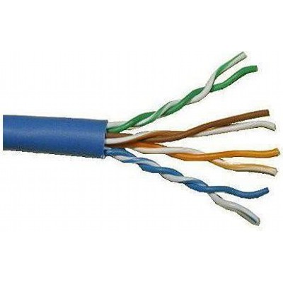 Кабель витая пара Lanmaster UTP UTP, 4x2, кат 5E, 350Mhz, PVC, синий, 305 м LAN-5EUTP-BL LAN-5EUTP-BL