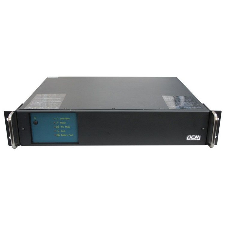 Источник бесперебойного питания Powercom King Pro RM, Интерактивная, 1200 ВА / 960 Вт, Rack, IEC, LCD, Serial+USB, USB, SmartSlot KIN-1200AP-RM-2U-LCD KIN-1200AP LCD