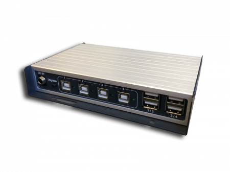 KVM-переключатель ATEN KBD+MOUSE/KM, 1> 4 блока/порта/port USB, cо шнурами USB 4х1,2 м,, (конс,упр, - USB;каскад, до 4-х устройств, (функция "Free Flow", питание USB устройств - 4х500mA) TNTV/TNT MMS-405U TNTV/TNT MMS-405U