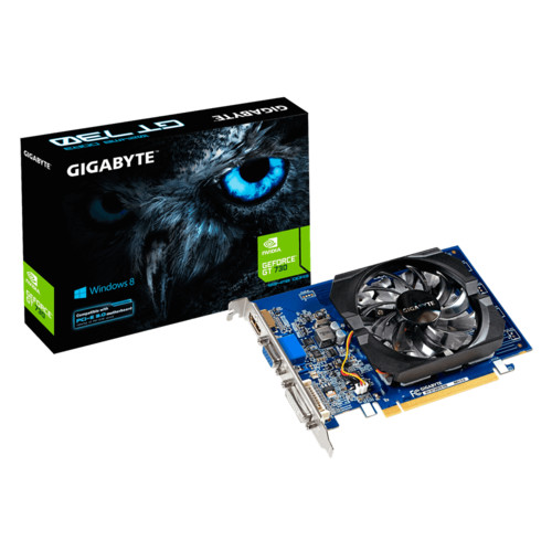 Видеокарта GIGABYTE GeForce GT730 / 2GB DDR3 64bit 1800MHz / 902MHz / GV-N730D3-2GI / RTL GV-N730D3-2GI