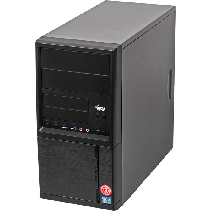 Персональный компьютер iRU Опал 513 MT i3 9100 (3.6) 8Gb SSD240Gb UHDG 630 Windows 10 Professional 64 GbitEth 400W черный 1565683 1565683