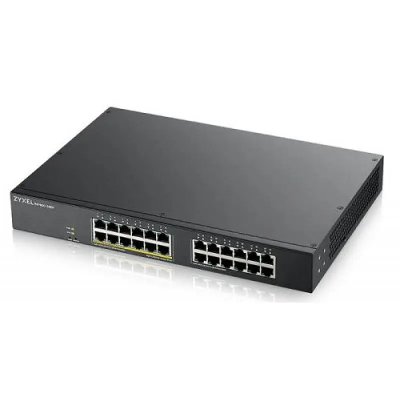 Коммутатор Zyxel Smart L2 PoE+ GS1900-24EP, rack 19", 24xGE (12xPoE+), бюджет PoE 130 Вт GS1900-24EP-EU0101F GS1900-24EP-EU0101F