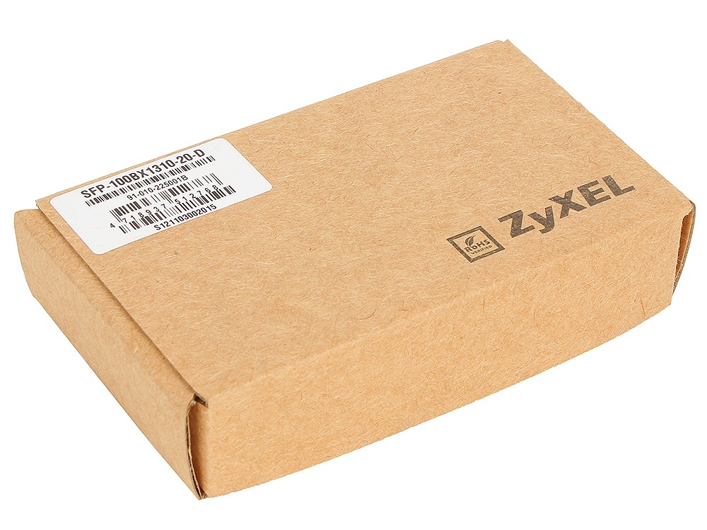 Трансивер ZYXEL одноволоконный SFP 100BX 1310 нм для одномодового оптоволоконного кабеля на расстояние до 20 км SFP-100BX1310-20-D SFP-100BX1310-20-D