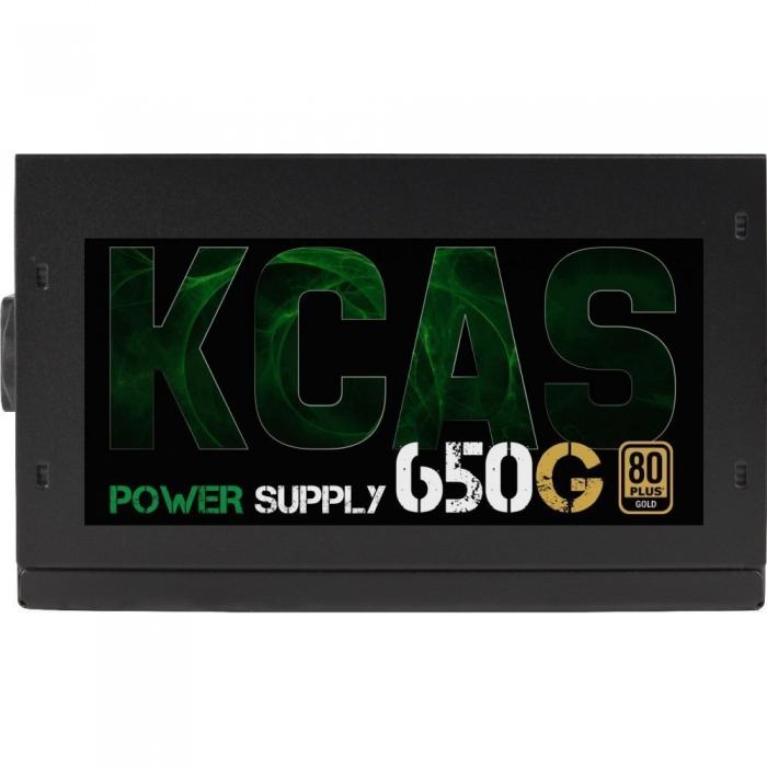 Блок питания Aerocool 650W, ATX v2.4, APFC, Fan 12cm c RGB-подсветкой, 80+ Gold, Retail  KCAS-650G KCAS-650G