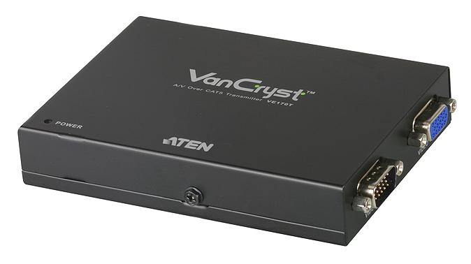 Удлинитель ATEN VGA/SVGA+AUDIO, 300 м., 1xUTP Cat5e, HD-DB15+MINI JACK, M+F>F, со шнуром VGA+AUDIO, Б.П.220> 5.3V VE170Q-AT-G VE170Q-AT-G
