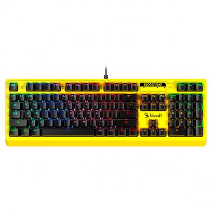 Клавиатура A4Tech   Bloody B810RC Punk механическая желтый/черный USB for gamer LED B810RC ( PUNK YELLOW ) B810RC ( PUNK YELLOW )