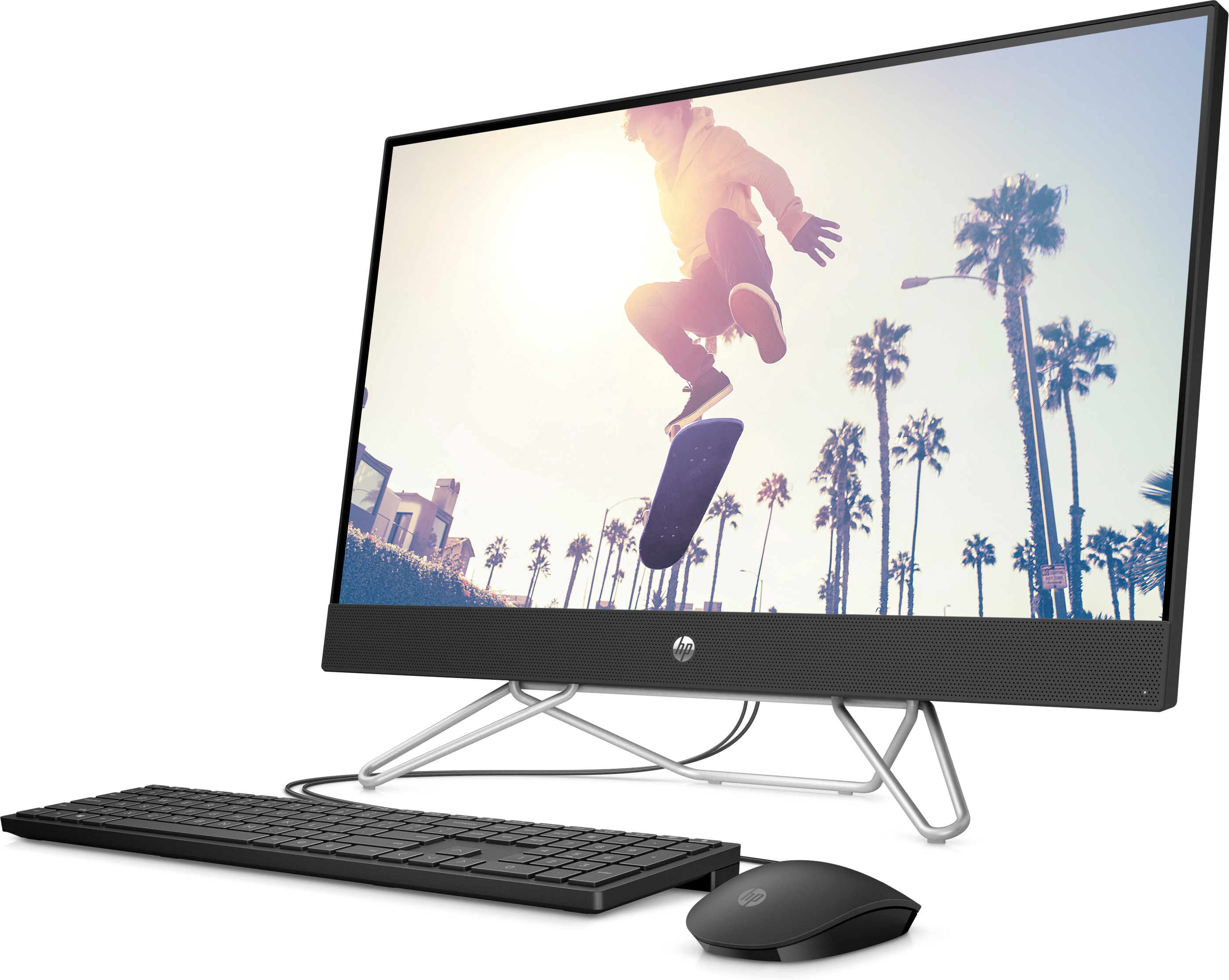 Моноблок HP 27-cb0034ur AiO 27"(1920x1080)/AMD Ryzen 5 5500U(2.1Ghz)/8192Mb/512PCISSDGb/noDVD/Int:AMD Intergrated Graphics /Cam/WiFi/war 1y/Jack Black/FreeDOS + kbd/mouse 5D224EA 5D224EA