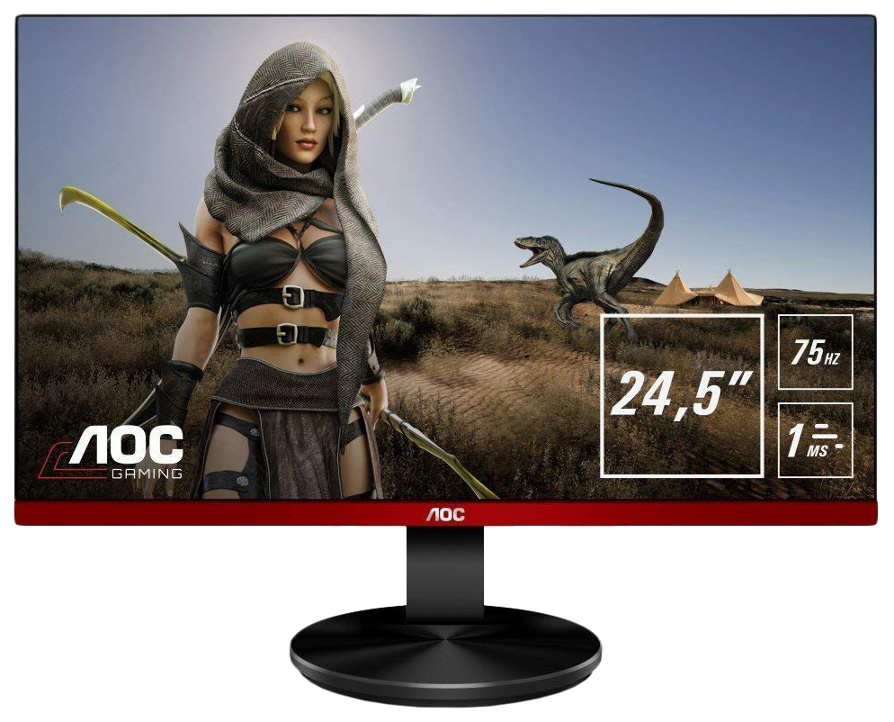 Монитор AOC 24,5" 1920x1080 75hz TN LED 16:9 1ms D-Sub 2*HDMI DP 20M:1 170/160 250cd Speakers Tilt Black/Red G2590VXQ G2590VXQ