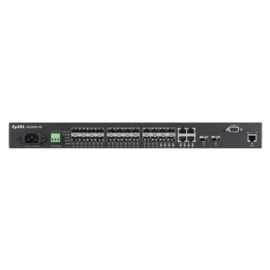 Коммутатор ZYXEL XGS3600-26F, L2, 20xSFP, 2xSFP+, 4xCombo (SFP/RJ-45), питание AC/DC XGS3600-26F-EU01V1F XGS3600-26F-EU01V1F
