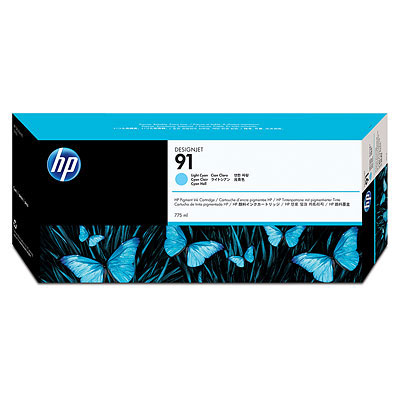 Картридж HP 91 Light Cyan Pigment для Designjet Z6100 Photo Printer 775-ml C9470A C9470A