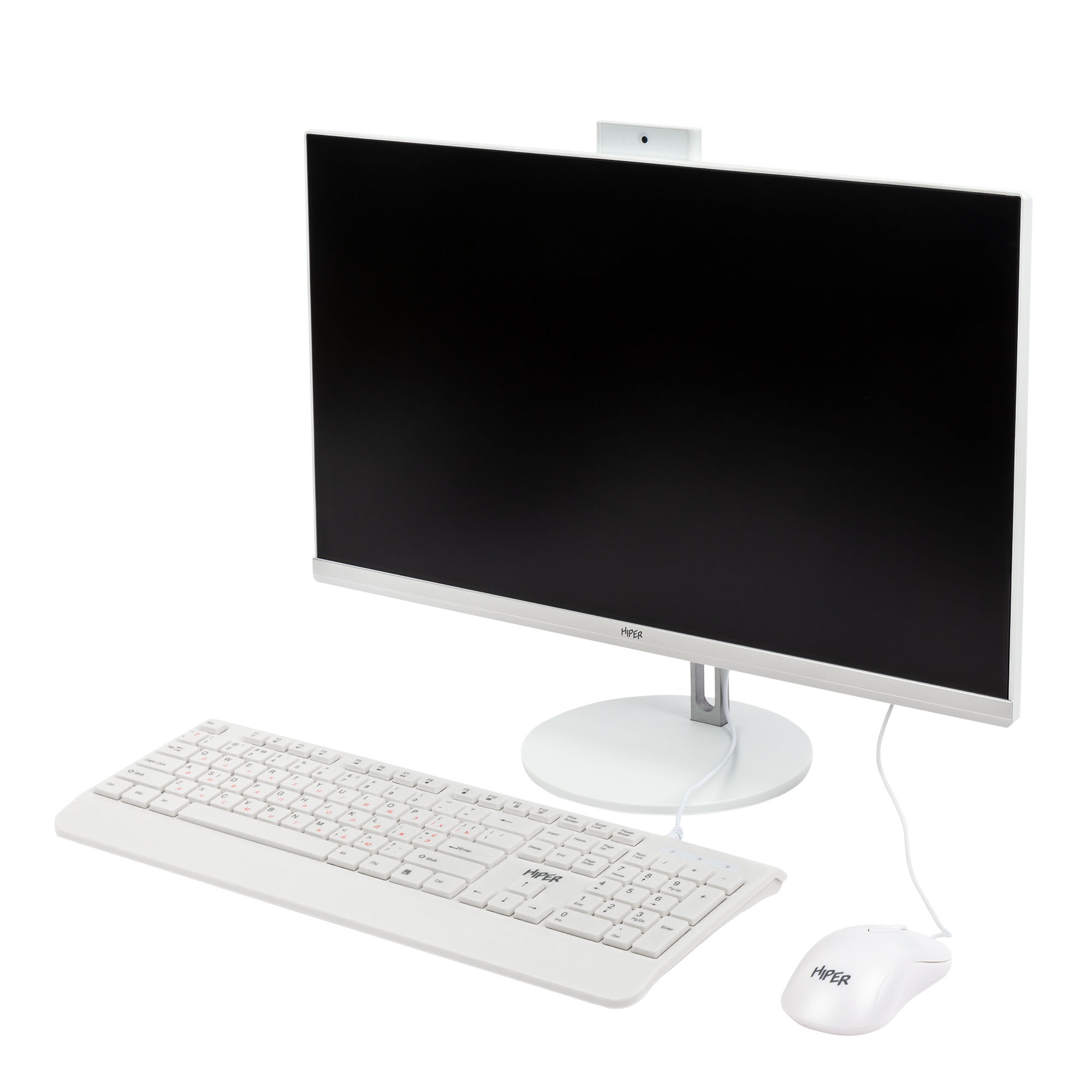 Моноблок HIPER V10 23.8" Full HD i3 10105 (3.7) 8Gb SSD256Gb UHDG Windows 10 Professional GbitEth WiFi BT 65W клавиатура мышь Cam белый 1920x1080 HO2ZHLFB37 HO2ZHLFB37