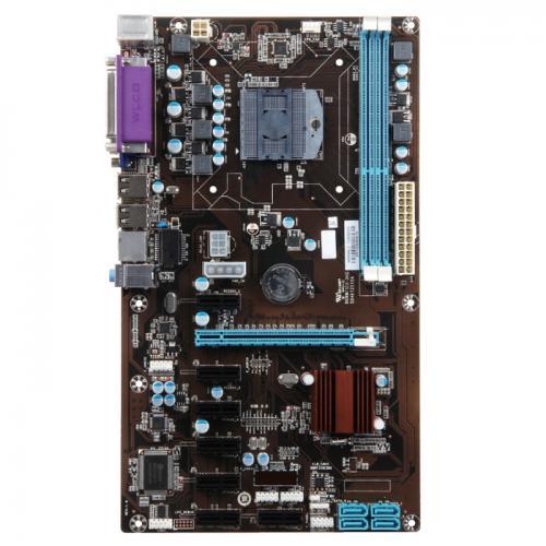 Материнская плата Esonics HM76-BTC-COMBO + (P2) Pentium B950 in socket плата для майнинга на 8+ GPU, 1xPCI-Ex16, 7xPCI-Ex1, w/o LGA775 cooler, RTL HM76-BTC-COMBO + CPU B950 HM76-BTC-COMBO + CPU B950