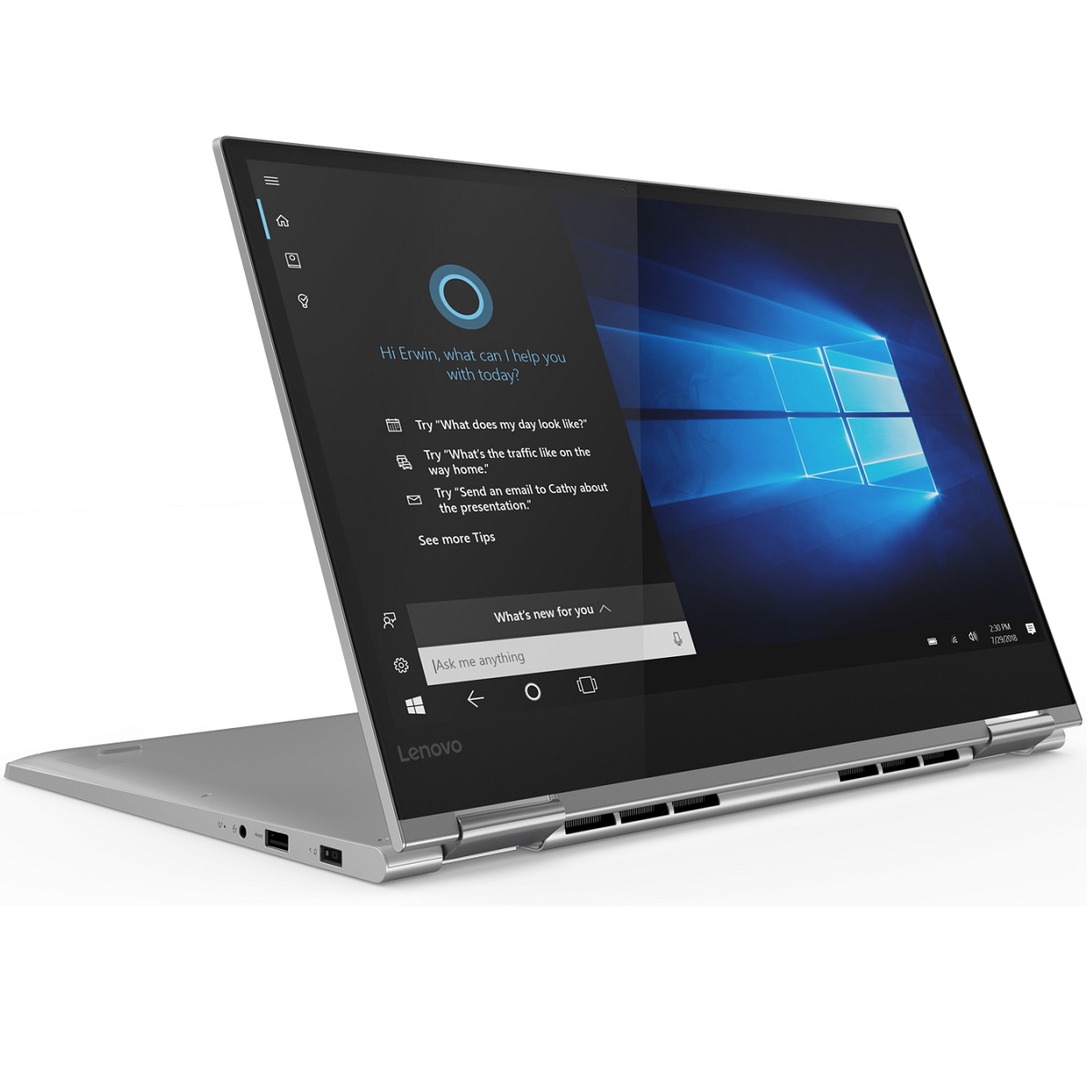 Ноутбук Lenovo Yoga 730-15IWL Core i5 8265U/8Gb/SSD256Gb/UMA/15.6"/IPS/Touch/FHD (1920x1080)/Windows 10 Home/grey/WiFi/ BT/Cam  81JS002SRU 81JS002SRU