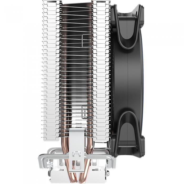 Вентилятор PCCooler S775/115X/AM2/AM3/AM4 (TDP 105W, вент-р 120мм с PWM, 2 тепловые трубки 6мм, белая LED подсветка, 1000-1800RPM, 26.5dBa) GI-X2 GI-X2