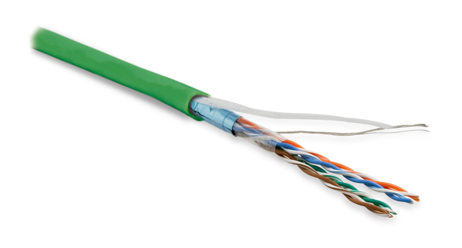 Кабель Hyperline (305 м) витая пара, экранированная SF/UTP, категория 5e, 4 пары (26 AWG), многожильный (patch), экран-фольга+мед. оплетка, LSZH, –20°C–+75°C, серый FUTP4-C5E-P26-IN-LSZH-GN-100 FUTP4-C5E-P26-IN-LSZH-GN-100