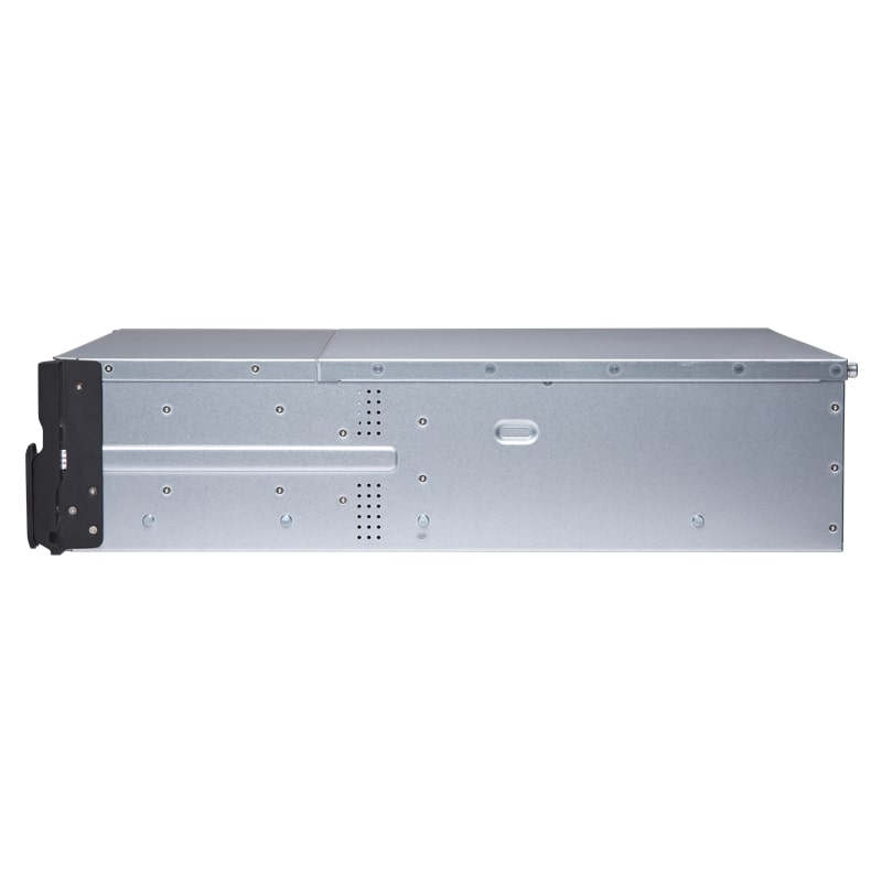 Сетевой RAID-накопитель QNAP 16-Bay (16x 2.5"/3.5" SATA HDD/SSD), Intel Xeon E-2124 4-core 3.3 GHz (up to 4.3 GHz), 16 GB DDR4 ECC RAM (2 x 8GB) up to 64 GB ( 4 x 16 GB),  4x GbE LAN, 2 x 10GbE SFP+, rackmount 3U, 2xPSU. W/o rail kit RAIL-A03-57 TS-1 TS-1683XU-RP-E2124-16G