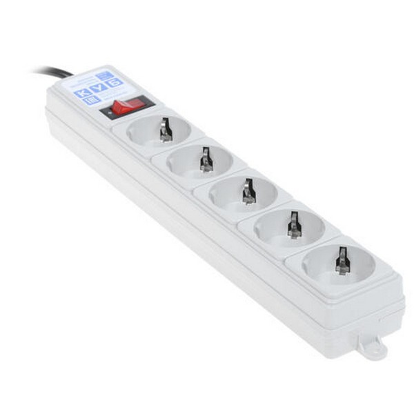 Сетевой фильтр Power Cube 0.5 m, 5 outlets (GRAY) 10A / 2.2kVt,  C14 input SPG-B-0.5MExt SPG-B-0.5MExt