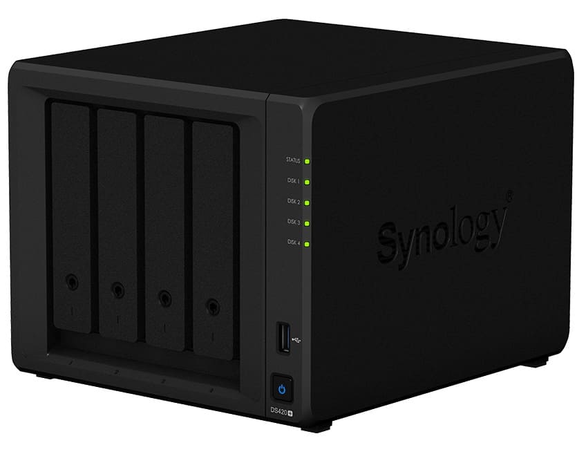 СХД Synology DS420+ Intel Celeron J4025 2C 2GHz,2GB(upto6),4*2.5"/3.5" SATA HDD/SDD,2*M.2 2280 NVMe,2*1GbE,2*USB 3.2 DS420+ DS420+
