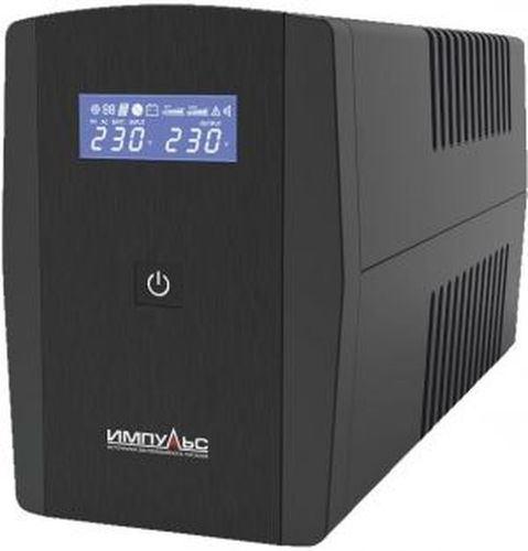 Источник бесперебойного питания Импульс ЮНИОР СМАРТ 1000/600 ВА/Вт, LCD, RJ11/RJ45, SCHUKOx2 JS10121 JS10121