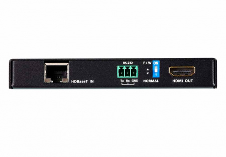 Удлинитель ATEN HDMI+RS232,  70 м,, 1xUTP, макс,разр,4096x2160/3840x2160 60Hz 4:2:0/30Hz 4:4:4 35м Cat5e/6;3840x2160 60Hz 4:4:4 35м Cat5e/6;1080p 70м Cat 6a/60м Cat 5e/6, HDMI+3-конт,клемма, DC 12V, (HDMI 2,0 3D/Deep Color/4K HDR;HDCP 2,2) VE1830-AT- VE1830-AT-G
