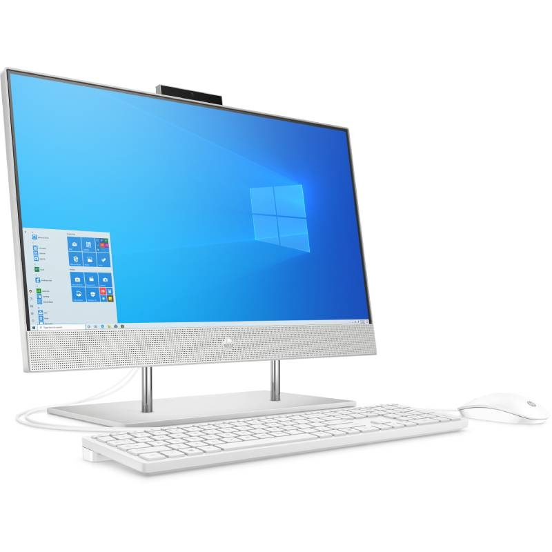 Моноблок HP 27-dp0077ur AiO 27"(1920x1080)/AMD Ryzen 3 4300U(2.7Ghz)/8192Mb/256SSDGb/noDVD/Int:AMD Intergrated Graphics /Cam/WiFi/war 1y/Natural silver/W10 + USB KBD, USB MOUSE 497A0EA 497A0EA
