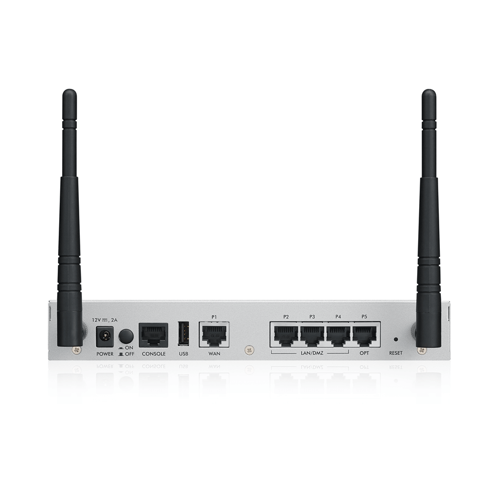 Межсетевой экран ZYXEL беспроводной GE 3x LAN/DMZ, 1x WAN, 1x OPT, 802.11b/g/n USG40W-RU0101F USG40W-RU0101F