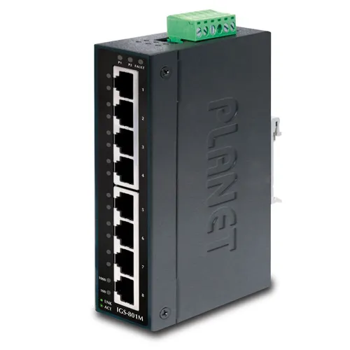 Промышленный коммутатор Planet 8-Портов 10/100/1000Mbps Управляемый Коммутатор  IGS-801M IGS-801M