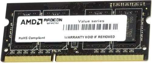 Модуль памяти AMD 8GB Radeon™ DDR3 1333 SO DIMM R3 Value Series Black Non-ECC, CL9, 1.5V, RTL (182767) R338G1339S2S-U R338G1339S2S-U