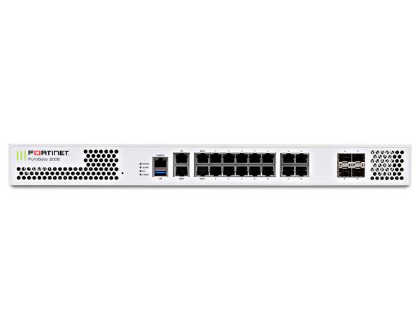 Межсетевой экран Fortinet FortiGate-200E 18 x GE RJ45 (including 2 x WAN ports, 1 x MGMT port, 1 X HA port, 14 x switch ports), 4 x GE SFP slots. SPU NP6Lite and CP9 hardware accelerated. FG-200E FG-200E