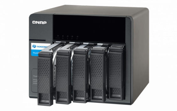 Модуль расширения QNAP Thunderbolt, 5 отсеков для HDD, настольное исполнение. TX-500P TX-500P