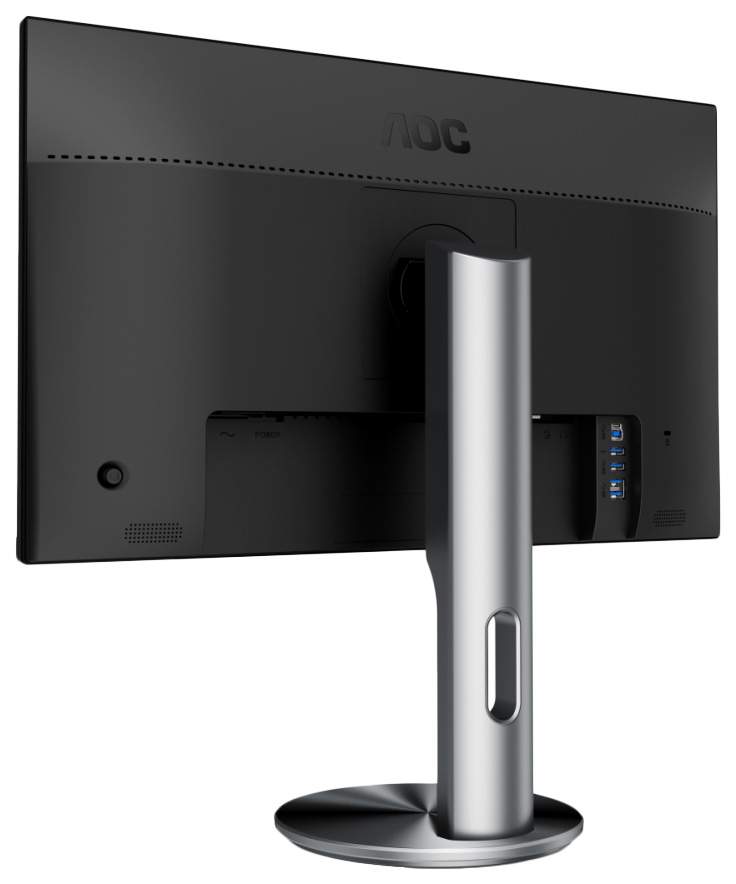Монитор AOC 23.8'' [16:9] 1920х1080(FHD) IPS, nonGLARE, 250cd/m2, H178°/V178°, 100M:1, 4ms, VGA, HDMI, DP, USB-Hub, Pivot, Tilt, HAS I2490PXQU/BT I2490PXQU/BT