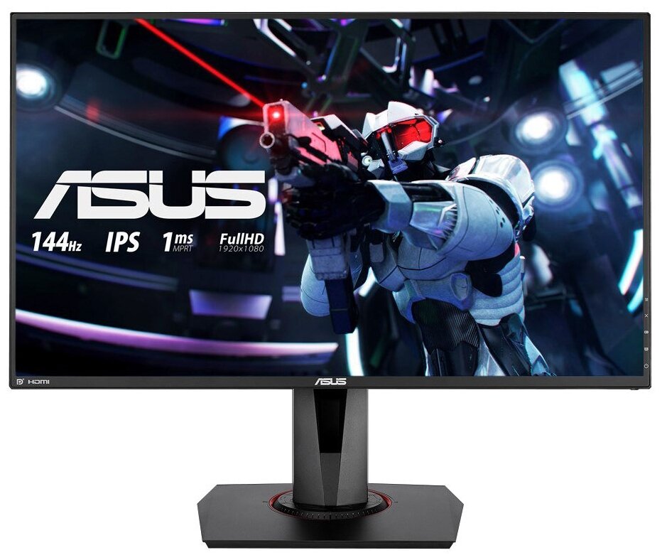 Монитор ASUS 27" VG279Q IPS , Full HD (1920х1080), до 144 Гц, 1 мс (MPRT), 400 cd/?, 178°(H)/178°(V), HDMI, DVI-D, DP, Speakers 2W x 2 Stereo RMS, HAS 90LM04G0-B01370 90LM04G0-B01370