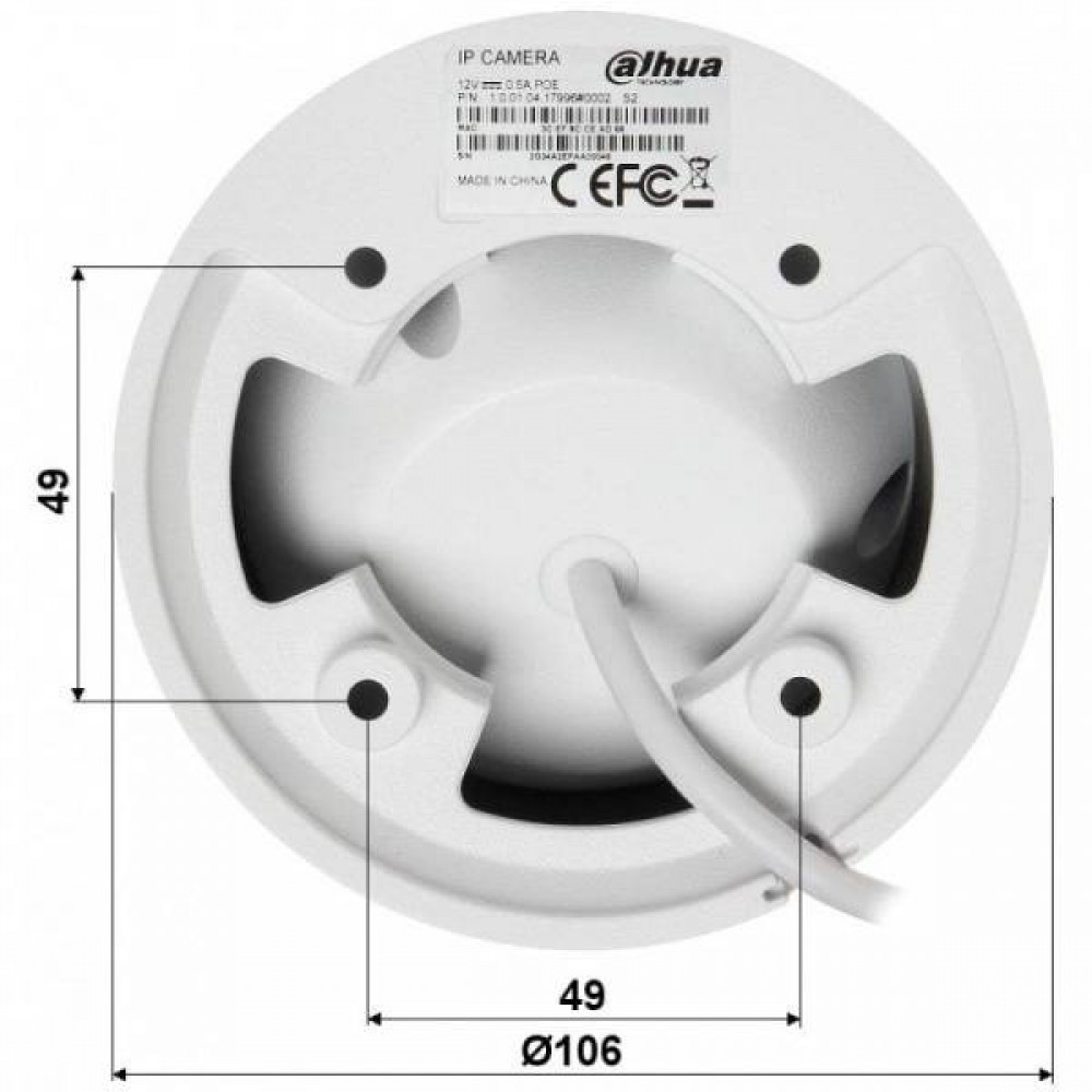 Видеокамера IP Dahua DH-IPC-HDW4231EMP-ASE-0280B с фиксированным объективом DH-IPC-HDW4231EMP-ASE-0280B DH-IPC-HDW4231EMP-ASE-0280B