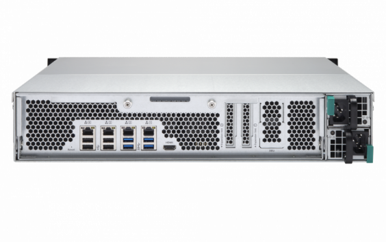 Сетевой RAID-накопитель QNAP 12 отсеков для HDD, ECC-память,19", два блока питания. Intel Xeon E3-1200 v3 3,4 ГГц, 4ГБ TS-EC1280U-RP TS-EC1280U-RP