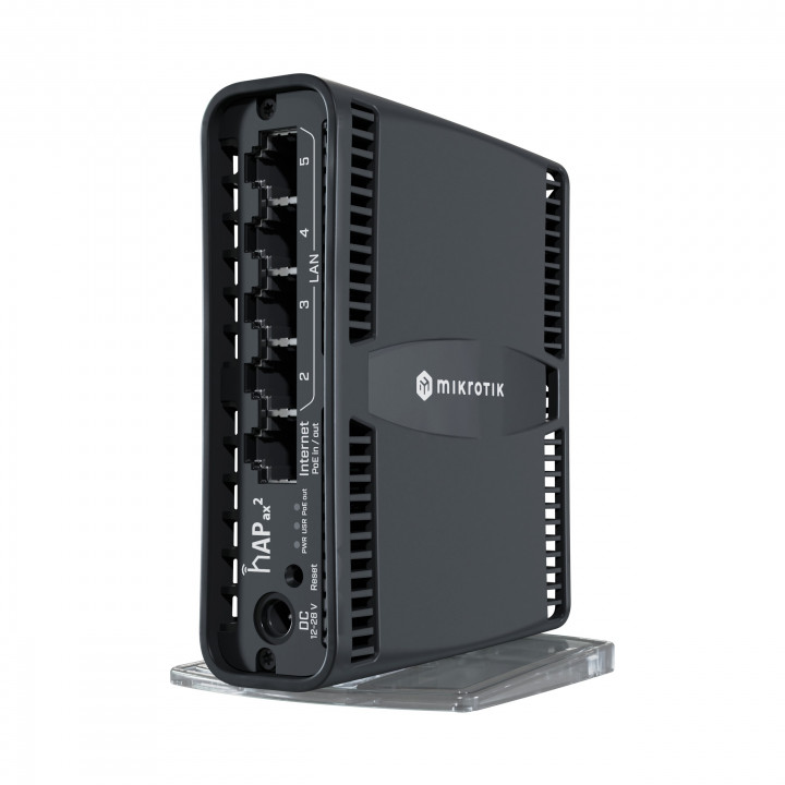 Роутер Mikrotik hAP ax2 WIFI6, 2.4+5Ghz, 5RJ45 1Gbit, 1 POE C52iG-5HaxD2HaxD-TC C52iG-5HaxD2HaxD-TC