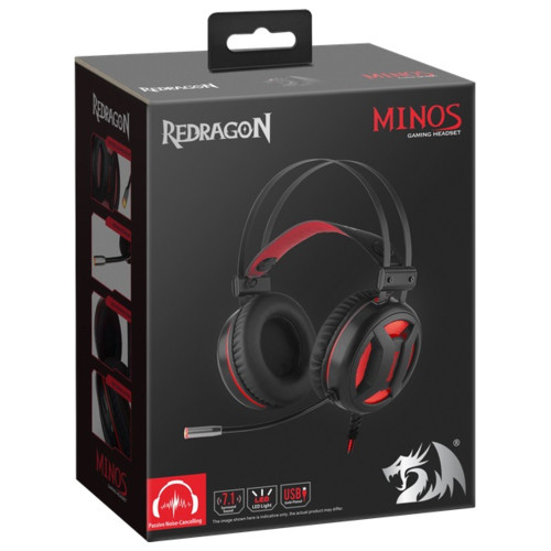 Гарнитура Redragon игровая Minos красный + черный, кабель 2 м 78368 78368 #6