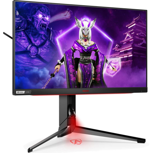 Монитор AOC 24.5'' 16:9 1920х1080(FHD) IPS, nonGLARE, 400cd/m2, H178°/V178°, 1000:1, 50M:1, 16.7M, 1ms, VGA, 2xHDMI, DP, USB-Hub, Height adj, Pivot, Tilt, Swivel, Speakers, Audio out, 3Y, Black-Red AG254FG AG254FG