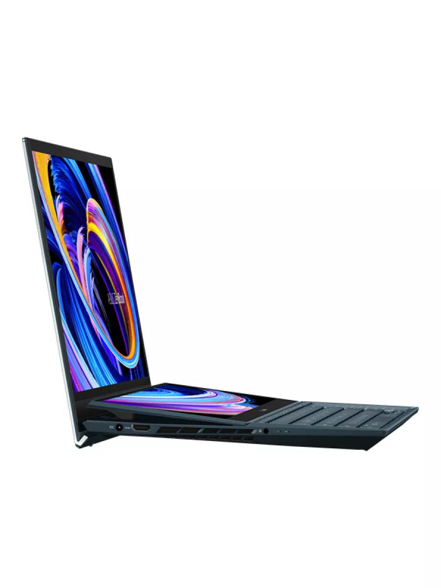 Ноутбук ASUS Zenbook Pro Duo UX582HM-H2069 Core i7-11800H/16Gb DDR4/1Tb SSD/OLED Touch 15,6" 3840x2160/GeForce RTX 3060 6Gb/WiFi6/BT/Cam/No OS/8CELL 92WH,SLEEVE,STYLUS,PALMREST,STAND/CELESTIAL BlUE/RU_EN_Keyb 90NB0V11-M003T0 90NB0V11-M003T0