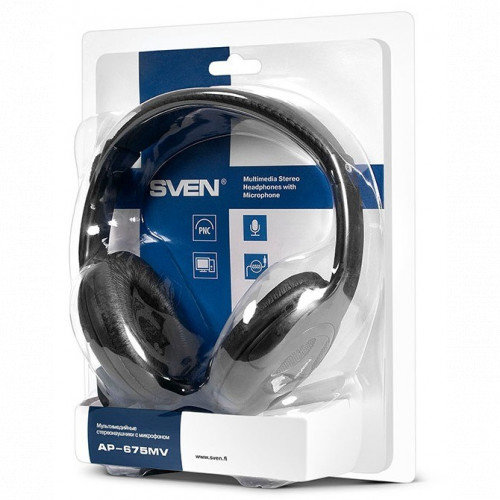 Гарнитура Sven AP-675MV, для компьютера, накладные, черный  SV-014391 SV-014391 #2