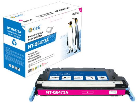 Тонер-картридж G&G пурпурный для НР Color LaserJet 3600/3800 CP3505 (4000стр) NT-Q6473A NT-Q6473A