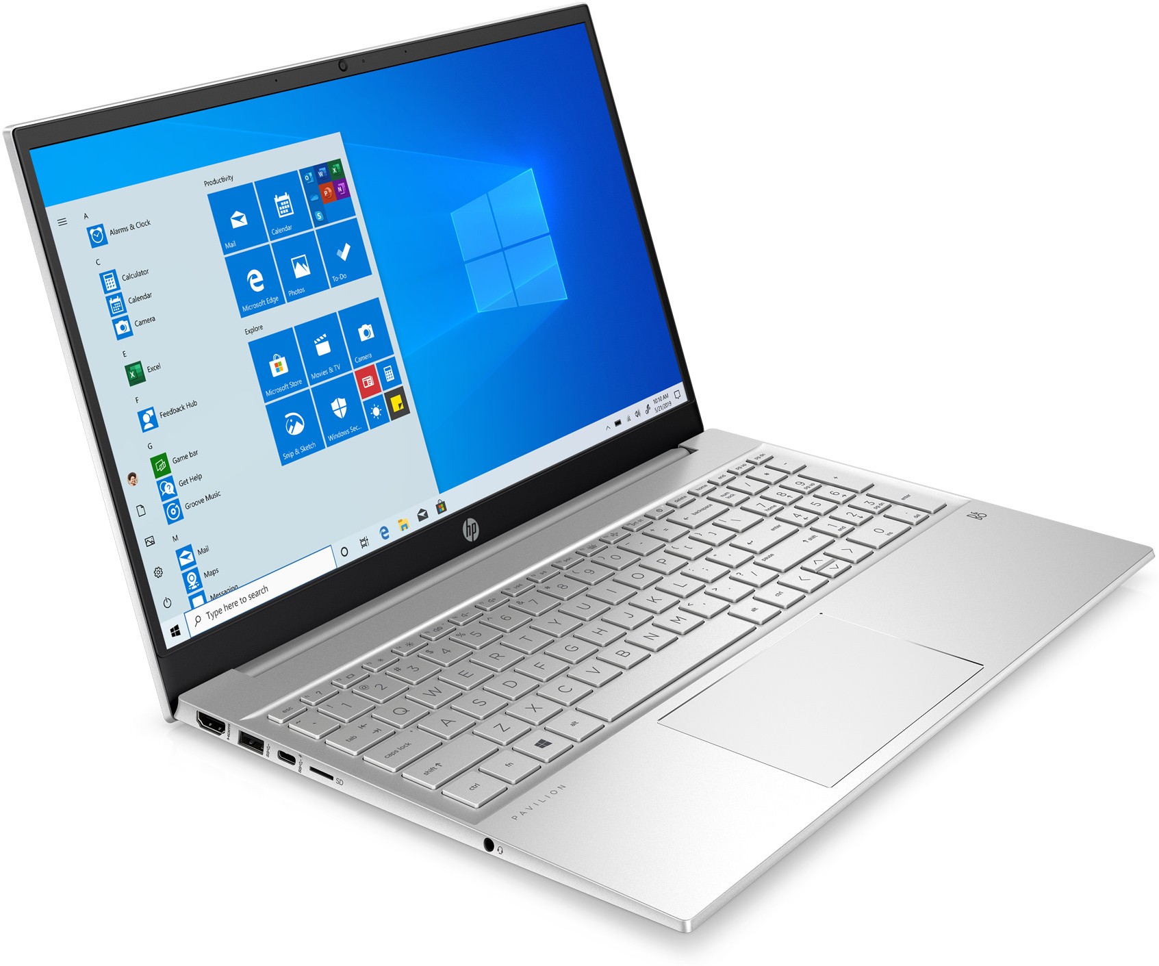 Ноутбук HP Pavilion 15-eh0030ur Silver 15.6" {FHD TS Ryzen 5 4500U/8Gb/512Gb SSD/W10} 2Y4F1EA 2Y4F1EA