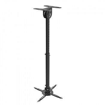 Универсальное потолочное крепление Wize WPС-B макс. 370 мм, наклон +/-15°, поворот +/-15°, вращение 360°, до 12 кг, черный WPС-B WPС-B