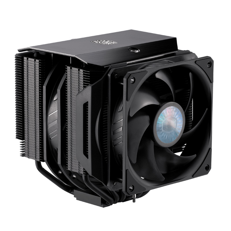 Кулер Cooler Master  MA624 Stealth 250W, 4-pin, 160mm, tower, Al/Cu/Ni, fans: 2x140mm/67CFM/27dBA/1400rpm, 2066/2011-v3/2011/1700/1366/1200/115x/AM4/AM3+/AM3/AM2+/AM2/FM2+/FM2/FM1 MAM-D6PS-314PK-R1 MAM-D6PS-314PK-R1