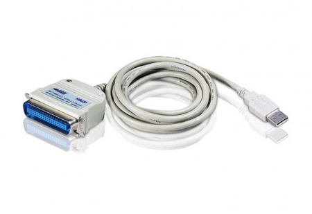 Адаптер ATEN USB<=>IEEE1284, А-тип>Centronics36, Male>Male, USB 1,1, без шнура, (5 лет гар+электростраховка;ЗАКАЗ!) UC1284B-AT UC1284B-AT