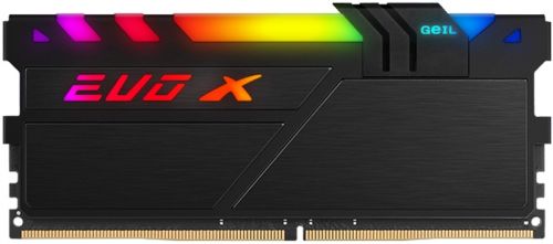 Модуль памяти Geil 8GB GeIL DDR4 3200 DIMM EVO X II Black RGB Gaming Memory Non-ECC, CL16, 1.35V, Heat Shield, XMP 2.0, ASUS AURA, Gigabyte Fusion, MSI Mystic Light, ASRock Polychrome, RTL GEXSB48GB3200C16ASC GEXSB48GB3200C16ASC