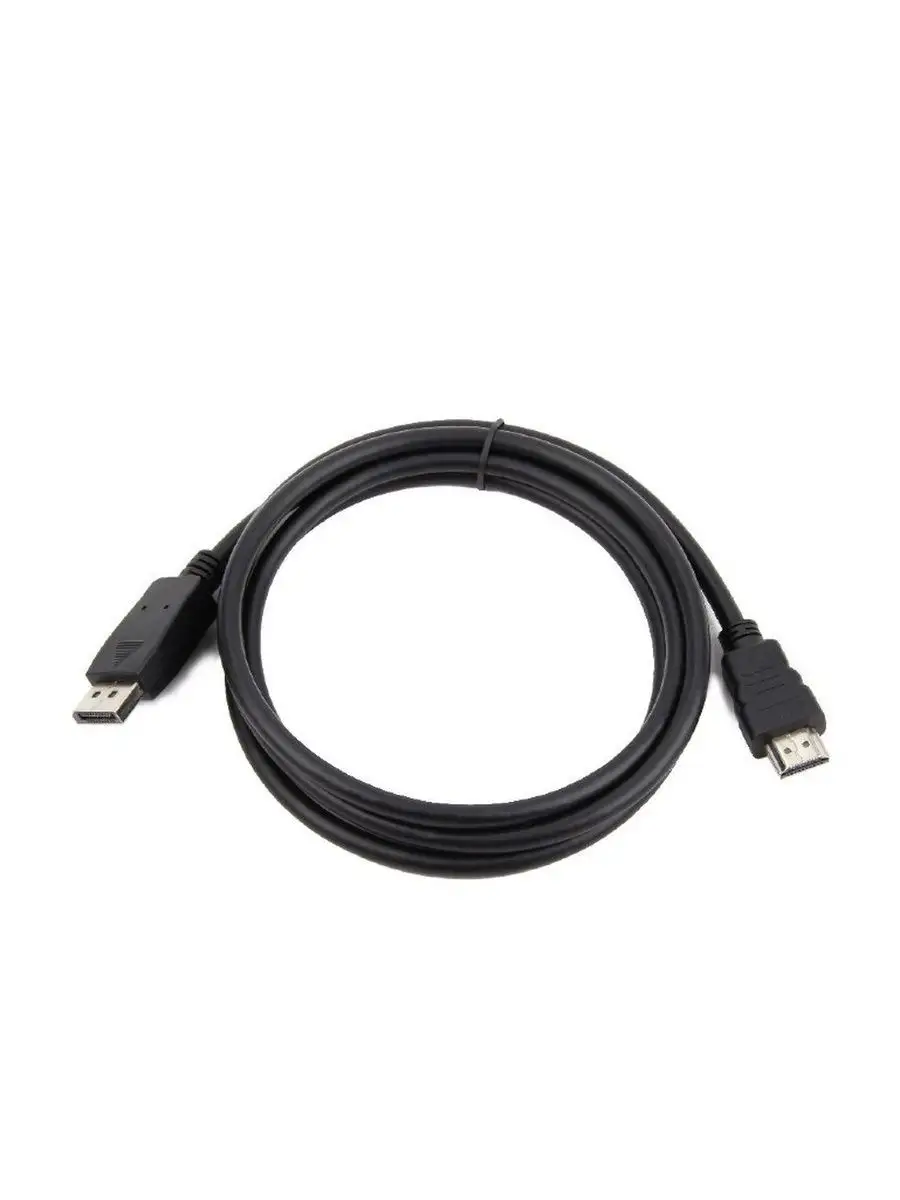 Кабель Cablexpert Кабель (DisplayPort-HDMI, 5м, 20M/19M, черный, экран, пакет) CC-DP-HDMI-5M CC-DP-HDMI-5M