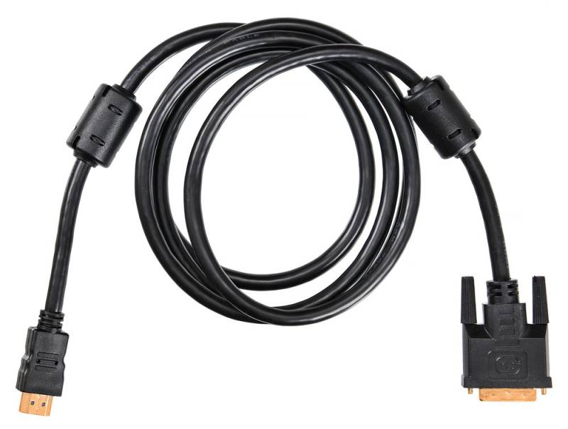 Кабель Buro HDMI19 (m)/DVI-D(m) 1.8м феррит.кольца позолоченные контакты HDMI-19M-DVI-D-1.8 HDMI-19M-DVI-D-1.8M