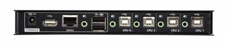 KVM-переключатель ATEN KBD+MOUSE/KM, 1> 4 блока/порта/port USB, cо шнурами USB 4х1,8 м,+AUDIO 4х1,8м,, (конс,упр, - USB;CCS-PRO4;SKM-04S;SVKM-140;TradeSwitch4-USB) CS724KM-AT CS724KM-AT #5